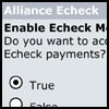 Preview Our Company alliance e-check for OsCommerce modification