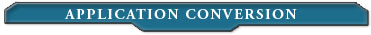 application conversion